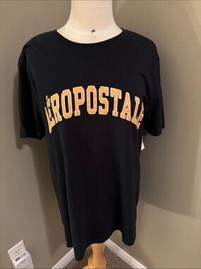 Aeropostale Men's Black Short Sleeve Crewneck Tee